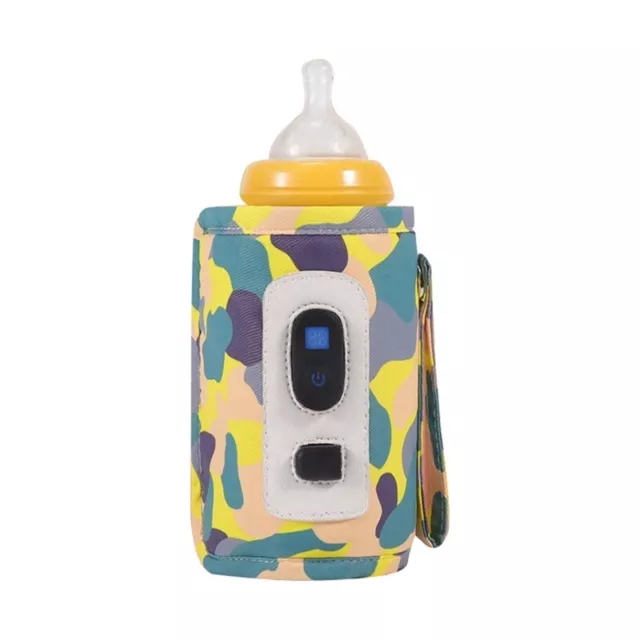 Universal USB Milk Warmer Baby Nursing Bottle Heater -Camouflage Yellow Q2N1