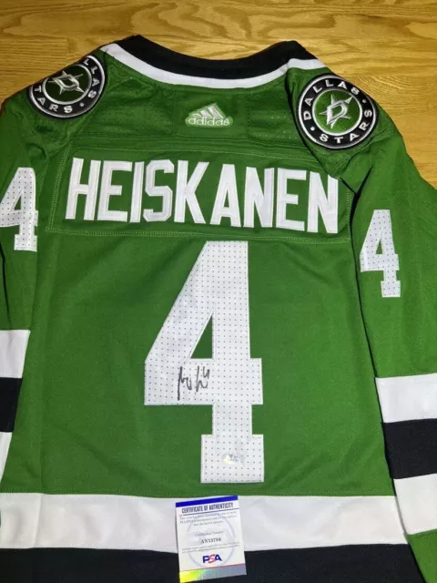 Miro Heiskanen Signed Dallas Stars Custom Hockey Jersey PSA