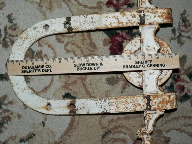 Pair Extremely RARE Cockshutt J.G.C. Horseshoe Barn Door Hangers Rollers Hardwar 9