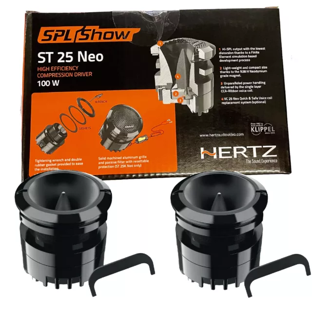 HERTZ ST 25A NEO Ligne Spl Show Paire Haut-Parleur Compression Bullet 100W 25MM