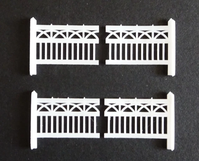 Lot De 4 Portillons SNCF Pour Maquette HO 1/87 – Blanc, Neuf