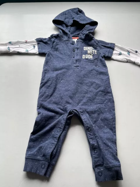 baby boy clothes Size 9 Months Carters One Piece Outfit Dino-Mite Dude