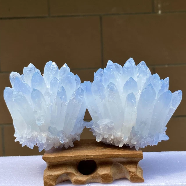 1.69lb New Find Blue Phantom Quartz Crystal Cluster Mineral Specimen Healin