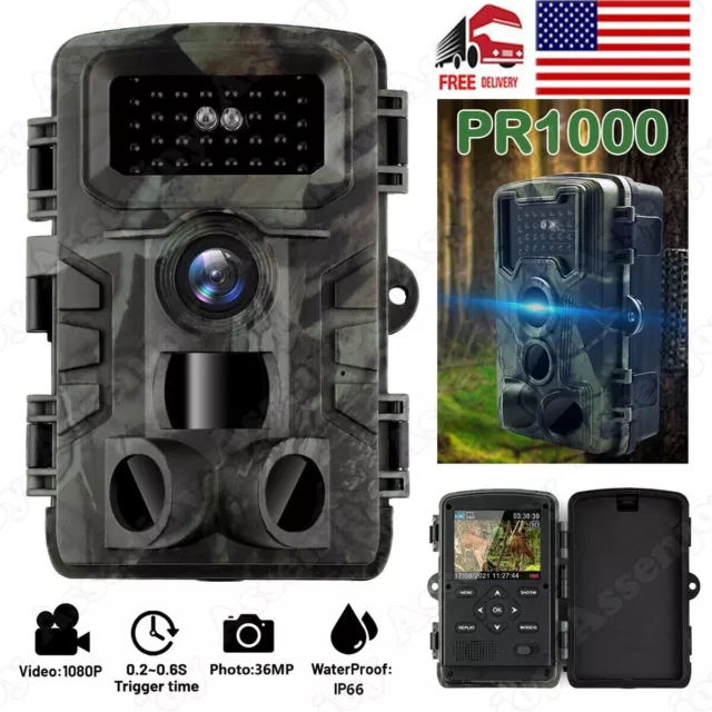 Mini Hunting Game Trail Camera 58MP 1080P Night Vision Deer Outdoor Motion Cam