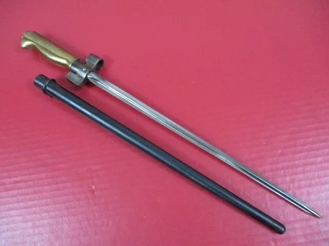 pre-WWI French Army Mle 1886/35 Lebel Rifle Bayonet w/Scabbard Short Blade  XLNT