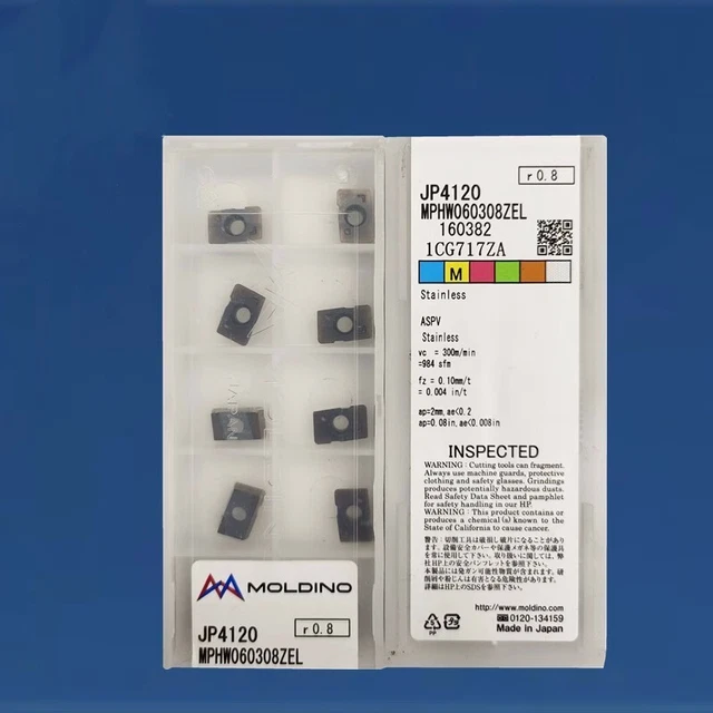 HITACHI MPHW060308ZEL JP4120 Milling blade Carbide inserts 10Pcs
