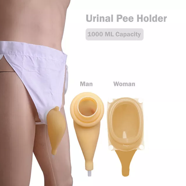 Male Female Reusable Urine Bag Urinal Pee Holder Collector Urinary Incontinence'