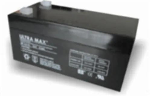 ULTRAMAX 12 volt 3.3ah / 2.8 ah RECHARGEABLE ALARM/ SECURITY BATTERY