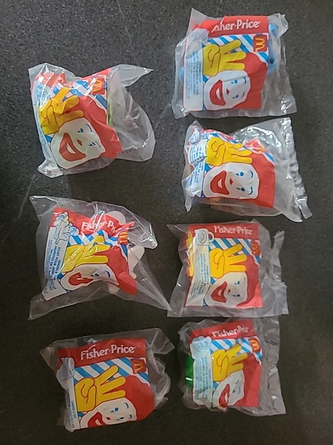 1997 MCDONALD'S / RARE Fisher-Price Happy Meal under 3 toy Lot Of 7 ...
