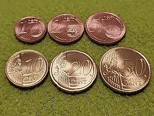 LITHUANIA Coin Euro Set 2015/2017  1,2,5,10,20,50 euro cent UNC BANK ROLL