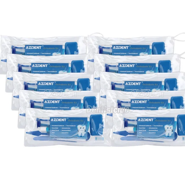 10X Dental Teeth Oral Cleaning Care Orthodontic Kit Brush Floss Thread 8pcs/kit