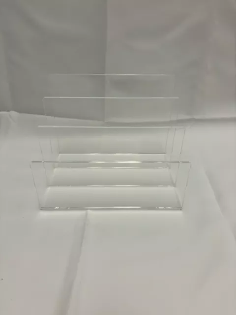 Clear Plastic File Organizer for Desk 3- section file