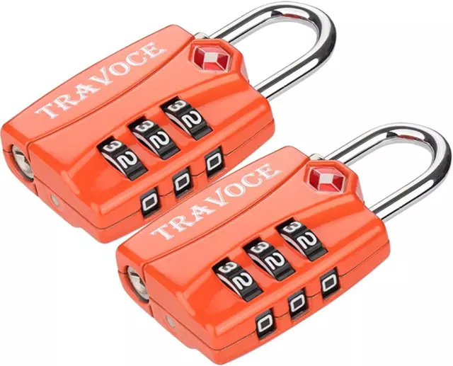 TSA Approved Luggage Locks, Travel Locks Which Also Work Great as Gym Locks, Sui