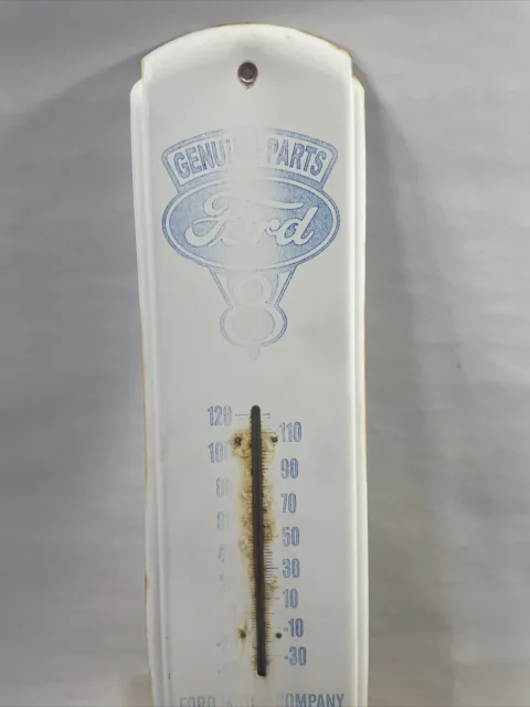 18" FORD V8 "Genuine Parts" Vintage Style Thermometer - Nicely Weathered!