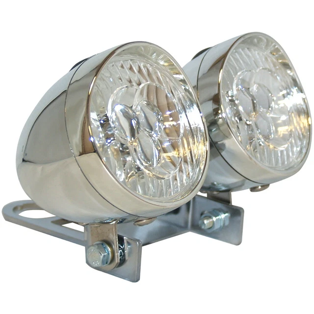 Phare Avant LED 20 Lux avec fixation phare vélo cruiser chopper américain VTT