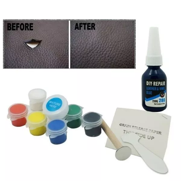 Kit Riparazione Pelle Divani Sedili Auto Cambio Cuffie Tappezzeria Diy 8419 2