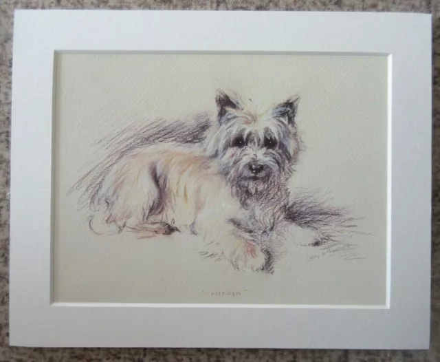 Lucy Dawson (Mac) Andrew - 8"x10" Mounted Art Print - Dog Sketch Picture