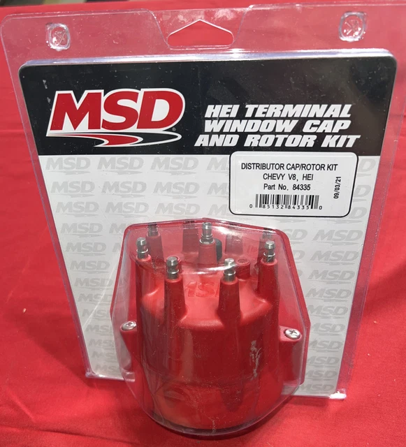 MSD 84335 SBC BBC Chevy GM V8 Pro Billet Distributor Cap/Rotor Kit HEI