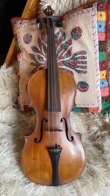alte schöne 4/4 violine geige ohne zettel mit geigenkasten