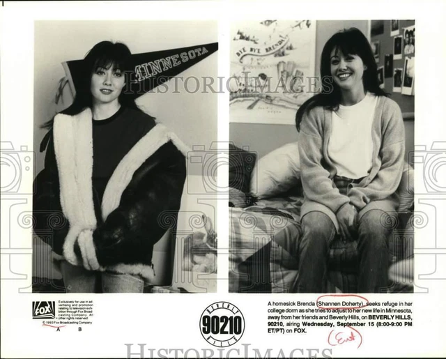 1993 Press Photo Shannen Doherty in Beverly Hills, 90210 airing on Fox
