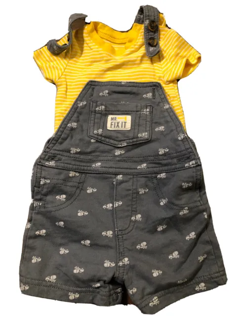 just one you by carters Baby Boy 6 Month Overall Romper Outfit