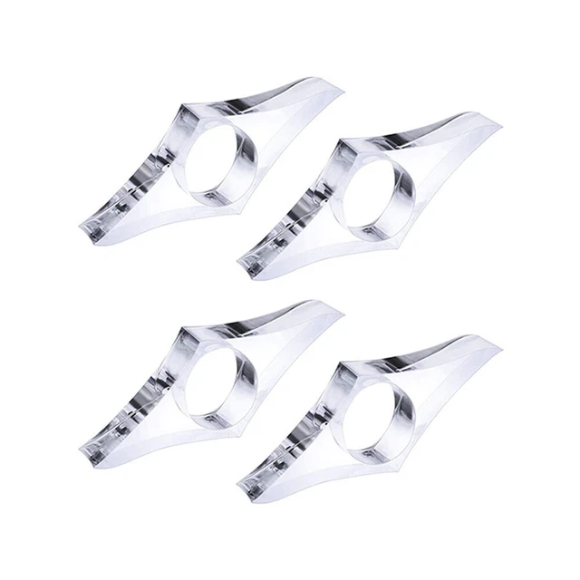 Acrylic Book Paper Clips Page Holder Stationery School Office Bookmarks (L)