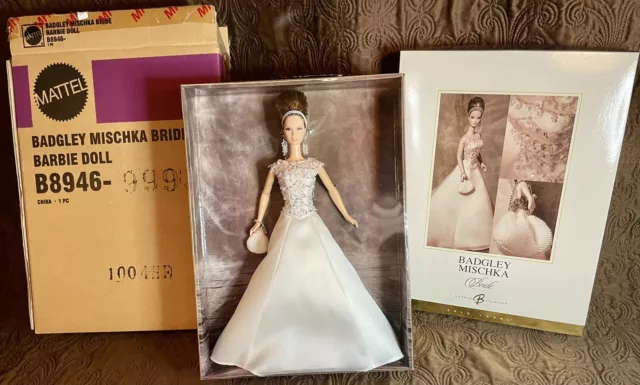 Badgley Mischka Bride Barbie Doll Gold Label 2004 Mattel B8946 W/Shipper Box