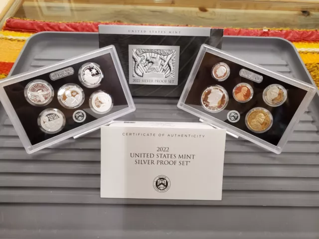 2022 United States Mint Silver Proof Set Box W/ Coa