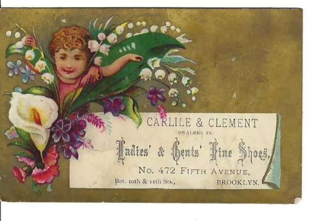 AM-136 NY, Brooklyn Carlile & Clement Shoes Victorian Advertising Trade Card