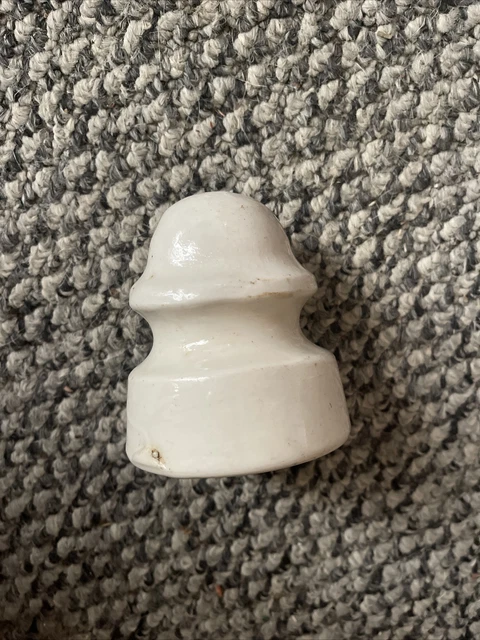 Vintage Glass White Porcelain  Telephone Insulator Unmarked