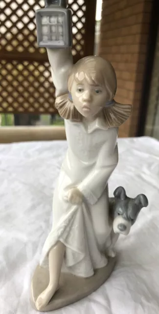 Vintage Girl With Dog By Nao Lladro