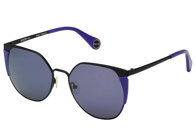 Lunettes De Soleil Woow Super Wild 2 – Hexagonales, Bleu Et Violet, UV400, Fabriqué En Italie