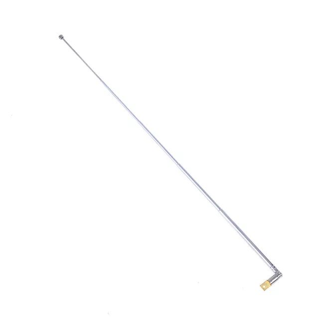 1Pc 37cm 5 Section Telescopic Stainless Steel AM FM Radio Universal AntATCR