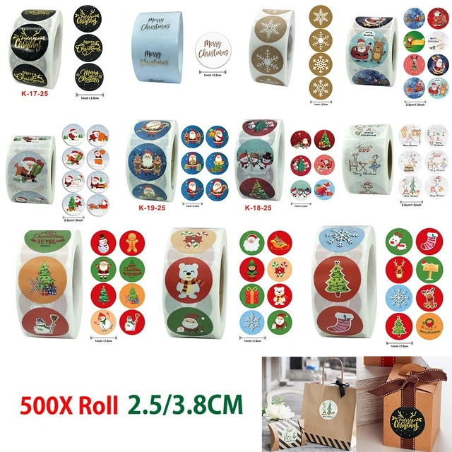 Pegatinas de regalo 500 piezas accesorios Navidad herramienta de embalaje hecha a mano hágalo usted mismo