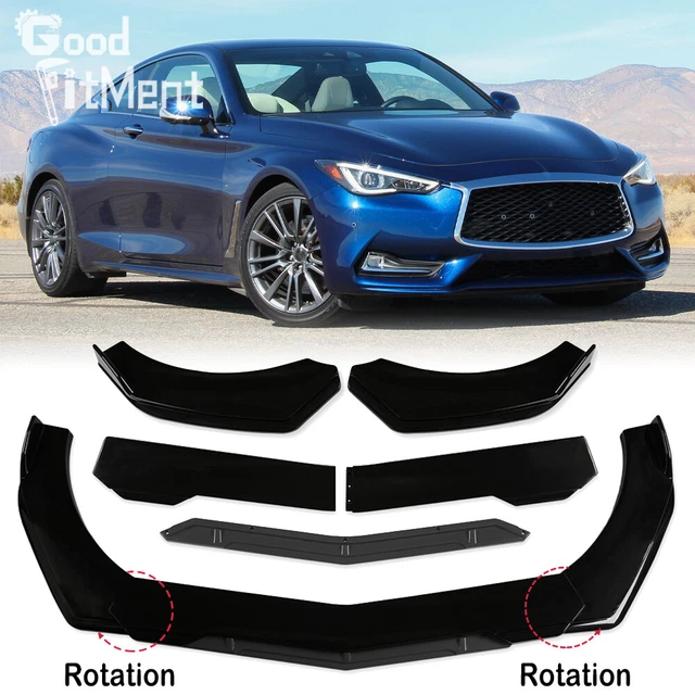 Front Bumper Lip Spoiler Side Skirts Strut Rods For Infiniti Q50 Q60 Q70 G25 G37
