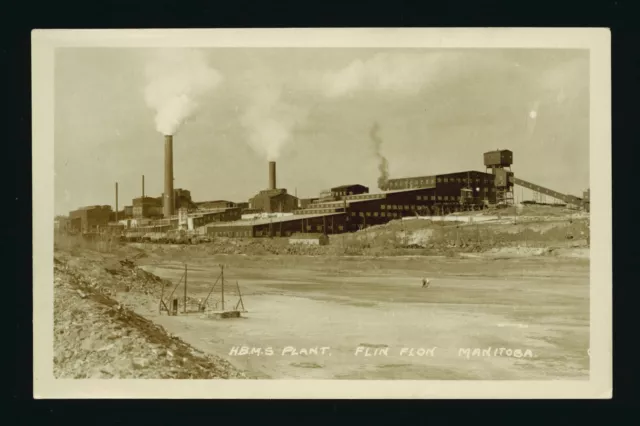 HBM Plant Flin Flon Manitoba Hudson Bay Mining & Smelting Co Li- Old Photo