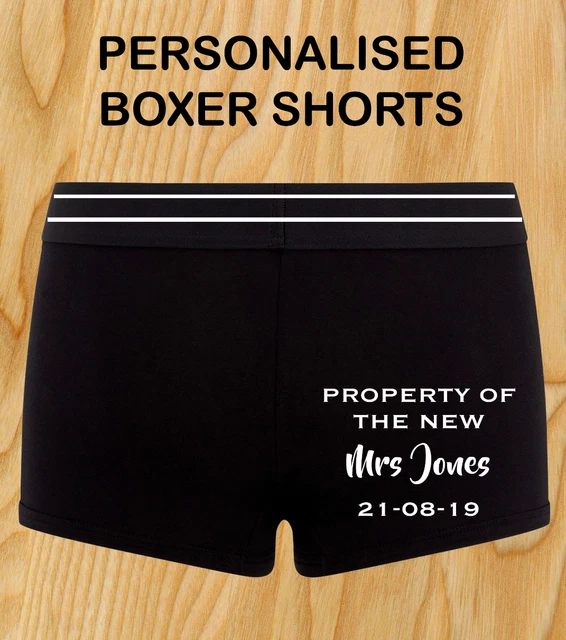 Boxer NATALE Boxer NOME PERSONALIZZATO PROPRIETÀ Novità Marito Uomo Uomo Regalo