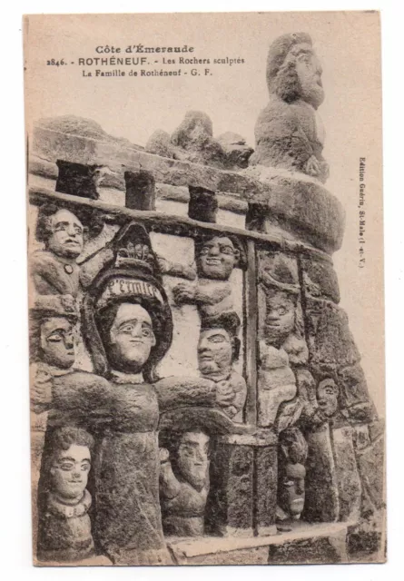 ROTHENEUF - Les rochers sculptés - La famille de Rothéneuf (C4452)