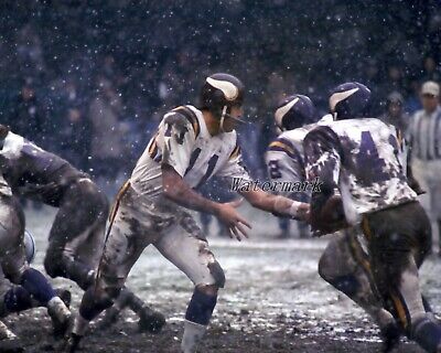 NFL 1960's Minnesota Vikings QB Joe Kapp Game Action Color 8 X 10 Photo Picture