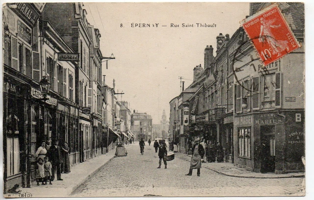 EPERNAY - Marne - CPA 51 - streets and squares - Rue St Thibault - Bar l'Ami Marius