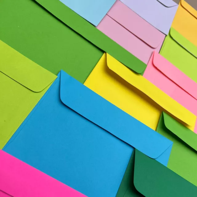 POP COLOURED ENVELOPES C6 DL Wedding Greeting Cards, color stationery