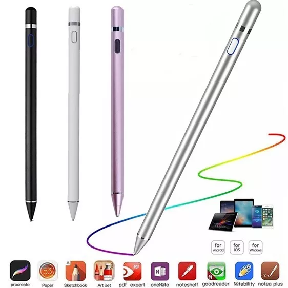 Stylus Pen for Touch Screens Digital Active Pencil Fine Point for iPhone iPad UK