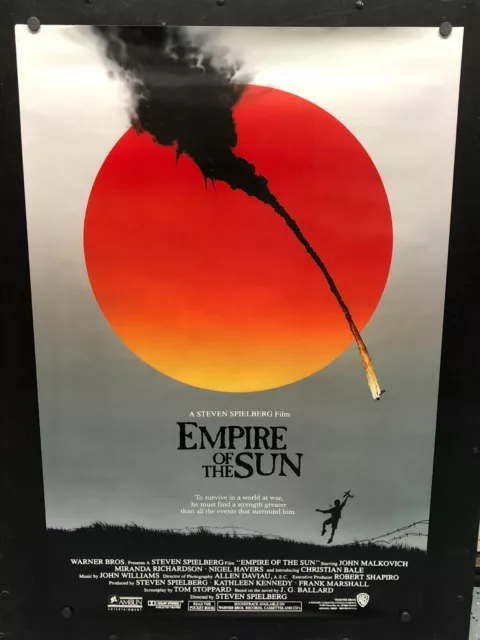 original 1987 EMPIRE OF THE SUN Rolled Movie Poster 27 x 40 ~ Steven Spielberg