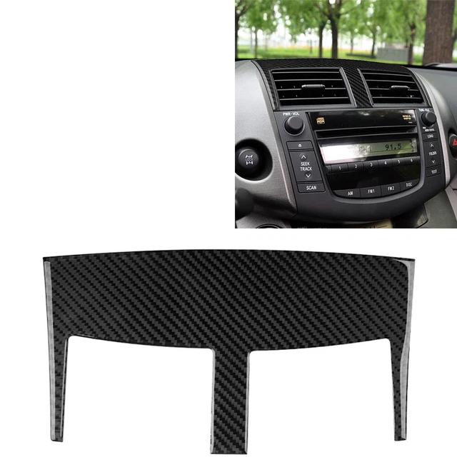 1PCS CARBON FIBER Center Console Air Vent Sticker Trim For Toyota RAV 4