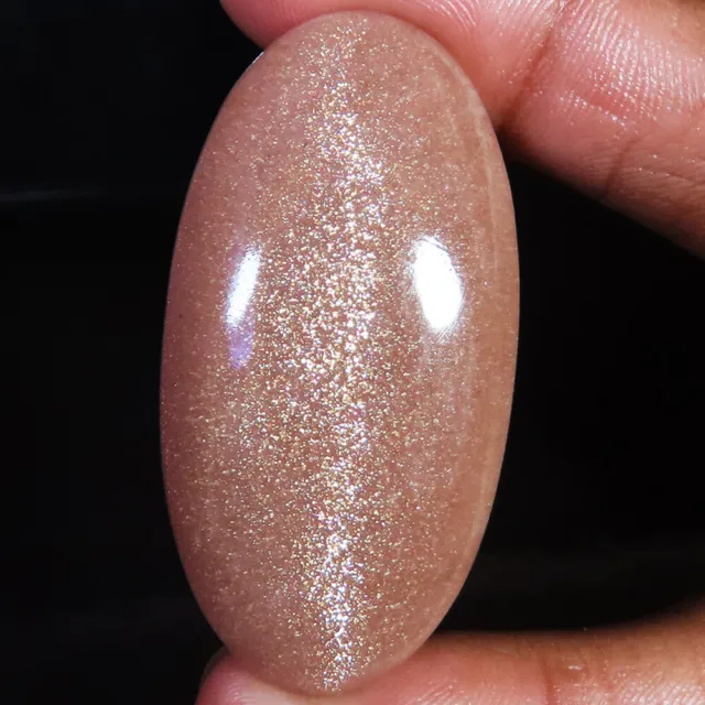 80.70 CT 100% Naturel Pêche Lune Ovale Cabochon 24x49x8 MM Pierre Précieuse PK40