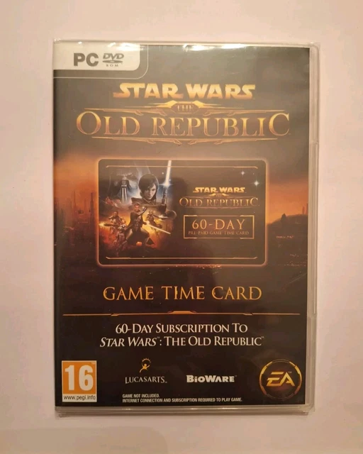 STAR WARS THE Old Republic 60Day Prepaid Game Time Card Subscription
