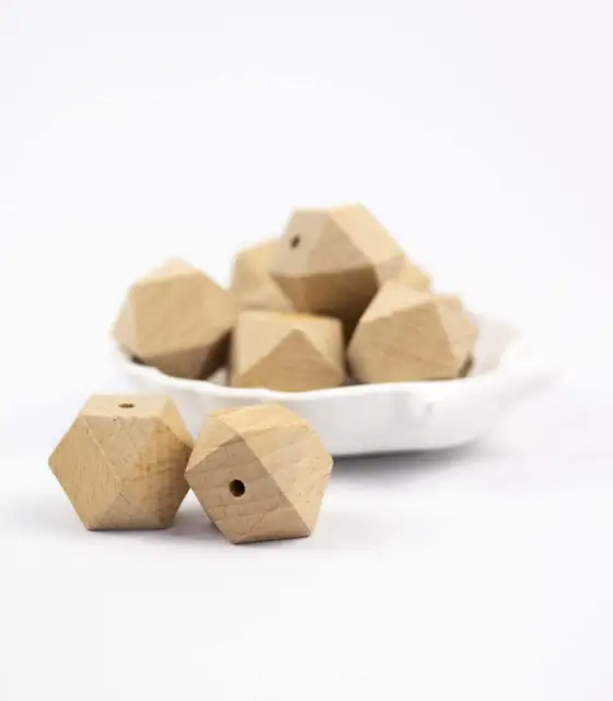 Perla de madera ""Hexagon"" 25 mm