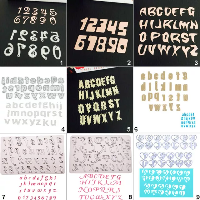 Alphabet Number DIY Cutting Dies Scrapbooking Album Paper Card Capital Letter