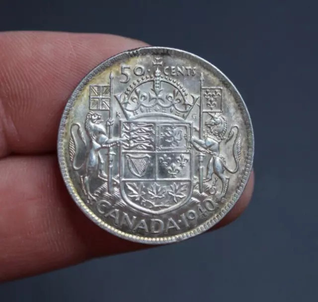 Canada - Monnaie en Argent de 50 Cents 1940 Georges VI