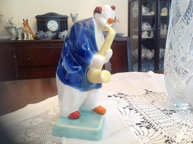 Ditmar Urbach cermic figure Clown Saxophone Player large
